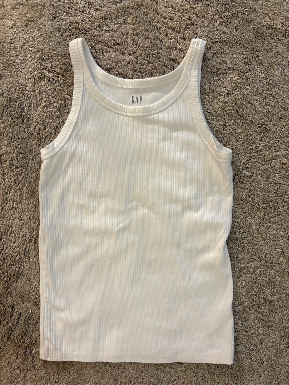 GAP White Ribbed Girls' Tank Top